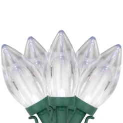 Northlight LED C9 Christmas Lights - Pure White - 16' Green Wire - 25ct Clear