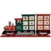 Northlight 16.5" Locomotive Train Wooden Christmas Advent Calendar Red 1 Northlight 16.5" Locomotive Train Wooden Christmas Advent Calendar Red -Northlight Shop 522698574554464