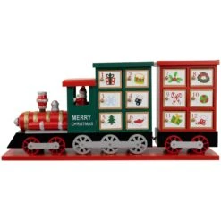 Northlight 16.5" Locomotive Train Wooden Christmas Advent Calendar Red 15 Northlight 16.5" Locomotive Train Wooden Christmas Advent Calendar Red -Northlight Shop 522698574554464 2