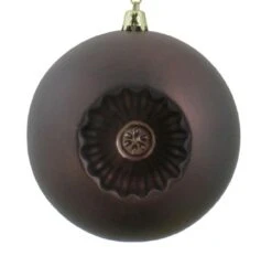 DAK Shatterproof Matte Retro Reflector Christmas Ball Ornaments - 4" (100mm) - Brown - 6ct 11 DAK Shatterproof Matte Retro Reflector Christmas Ball Ornaments - 4" (100mm) - Brown - 6ct -Northlight Shop 524275641566432