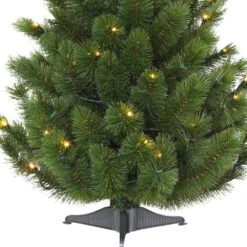 Christmas Tree Tabletop Siberian Spruce Color+Clear LED Battery Operated - HOLIDAY TREE -Northlight Shop 524843004788848