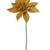 12-Pack: Gold Glitter Poinsettia Flower Picks By Floral Home® -Northlight Shop 52843096909728