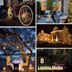 4 Pack Solar String Lights Outdoor - 320LED 132FT Solar Fairy Lights Waterproof 8 Modes -Northlight Shop 535047256070064