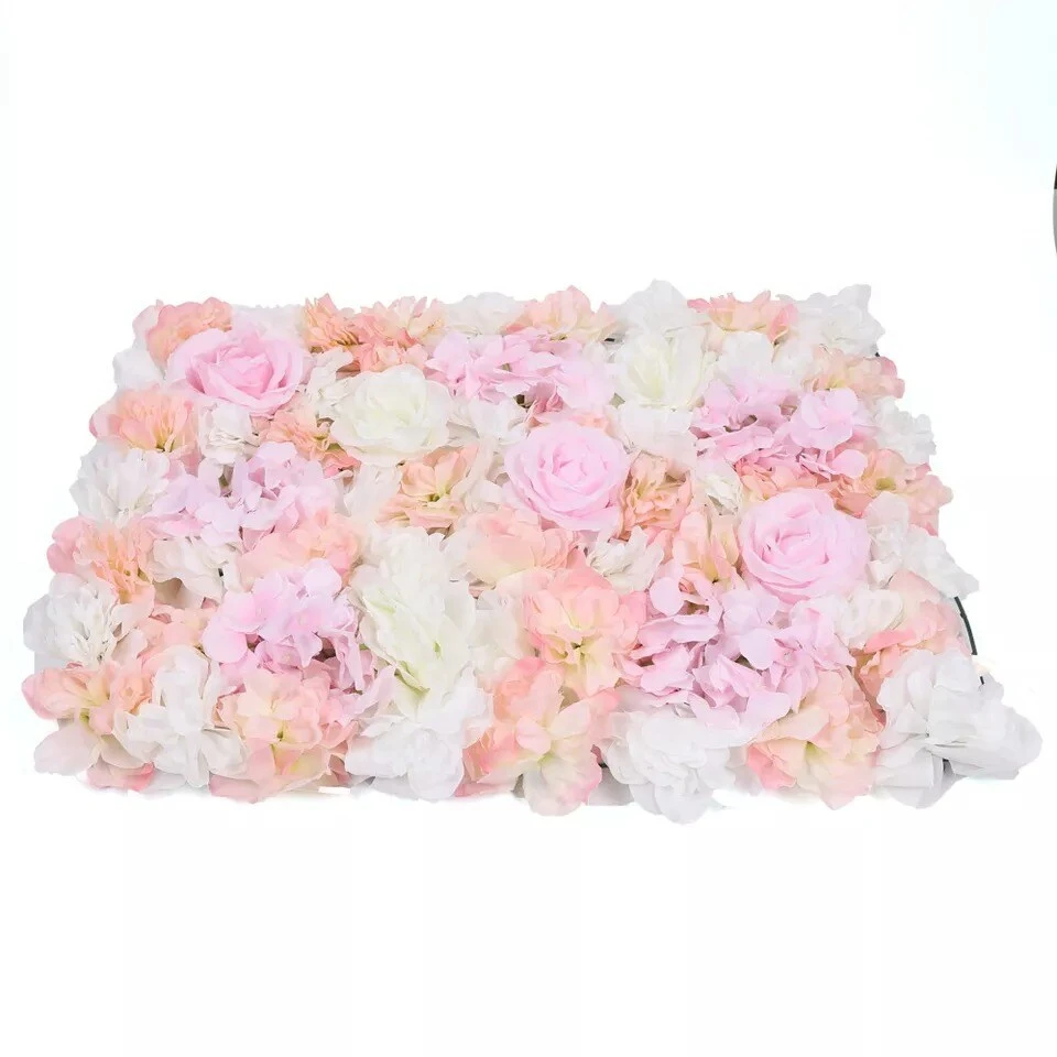 4pcs Artificial Rose Flower Wall Hydrangea Panel Bouquet Wedding Party Home Deco 12 4pcs Artificial Rose Flower Wall Hydrangea Panel Bouquet Wedding Party Home Deco - Image 10