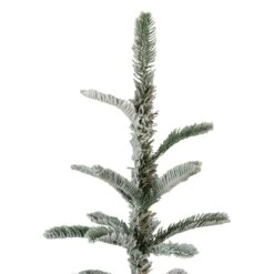 Northlight Real Touch™️ Slim Flocked Nordmann Fir Artificial Christmas Tree - Unlit - 9' Green 14 Northlight Real Touch™️ Slim Flocked Nordmann Fir Artificial Christmas Tree - Unlit - 9' Green -Northlight Shop 543820637684960