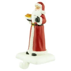 Northlight 7" Santa With Cookies And Hot Cocoa Christmas Stocking Holder Red -Northlight Shop 543821129467104
