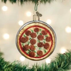 Old World Christmas 3.5 Inch Pizza Pie Christmas Tree Ornament , Deep Dish Pepperoni Multicolored -Northlight Shop 548880076942768 1