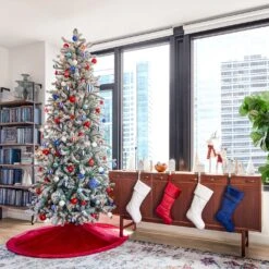 Quilted Velvet Christmas Stocking With Pick-Stitch Detail Red Velvet -Northlight Shop 549368718179040 1