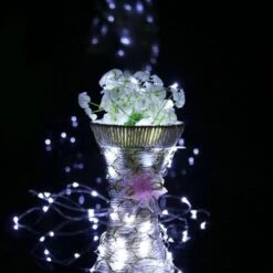 Perfect Holiday 100 LED Silver Copper Fairy Light Plug In Pink -Northlight Shop 5498112984369
