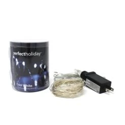 Perfect Holiday 100 LED Silver Copper Fairy Light Plug In Pink -Northlight Shop 5596926592305