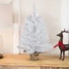 Northlight Medium Mini White Balsam Pine Artificial Christmas Tree With Burlap Base - 24" - Unlit 1 Northlight Medium Mini White Balsam Pine Artificial Christmas Tree With Burlap Base - 24" - Unlit -Northlight Shop 560257003613104