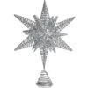 Ornativity Silver Star Tree Topper – Christmas Silver 3D Glitter Star Ornament Treetop Decoration 2 Ornativity Silver Star Tree Topper – Christmas Silver 3D Glitter Star Ornament Treetop Decoration -Northlight Shop 5732279733833