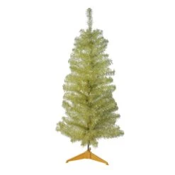 Northlight 4' Slim Gold Iridescent Tinsel Artificial Christmas Tree - Unlit 6 Northlight 4' Slim Gold Iridescent Tinsel Artificial Christmas Tree - Unlit -Northlight Shop 5764636202243711648 1