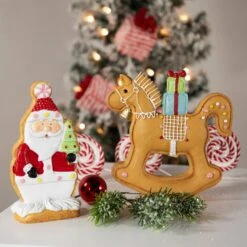 Northlight Gingerbread Santa With Tree Christmas Figurine - 7" Red 12 Northlight Gingerbread Santa With Tree Christmas Figurine - 7" Red -Northlight Shop 5764663736879105248