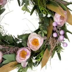 Northlight Artificial Mixed Floral And Greenery Spring Wreath - 13" - Purple -Northlight Shop 5764739244530902032
