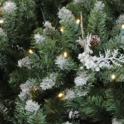 Northlight Real Touch™️ Pre-Lit Medium Sierra Fir Artificial Frosted Christmas Tree - 6.5' - Warm Clear LED Lights Green 13 Northlight Real Touch™️ Pre-Lit Medium Sierra Fir Artificial Frosted Christmas Tree - 6.5' - Warm Clear LED Lights Green -Northlight Shop 5764970976304947872