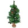 Northlight Mixed Pine And Pine Cones Artificial Christmas Tree In Jute Base - 23.5" Green -Northlight Shop 5764970978018058912