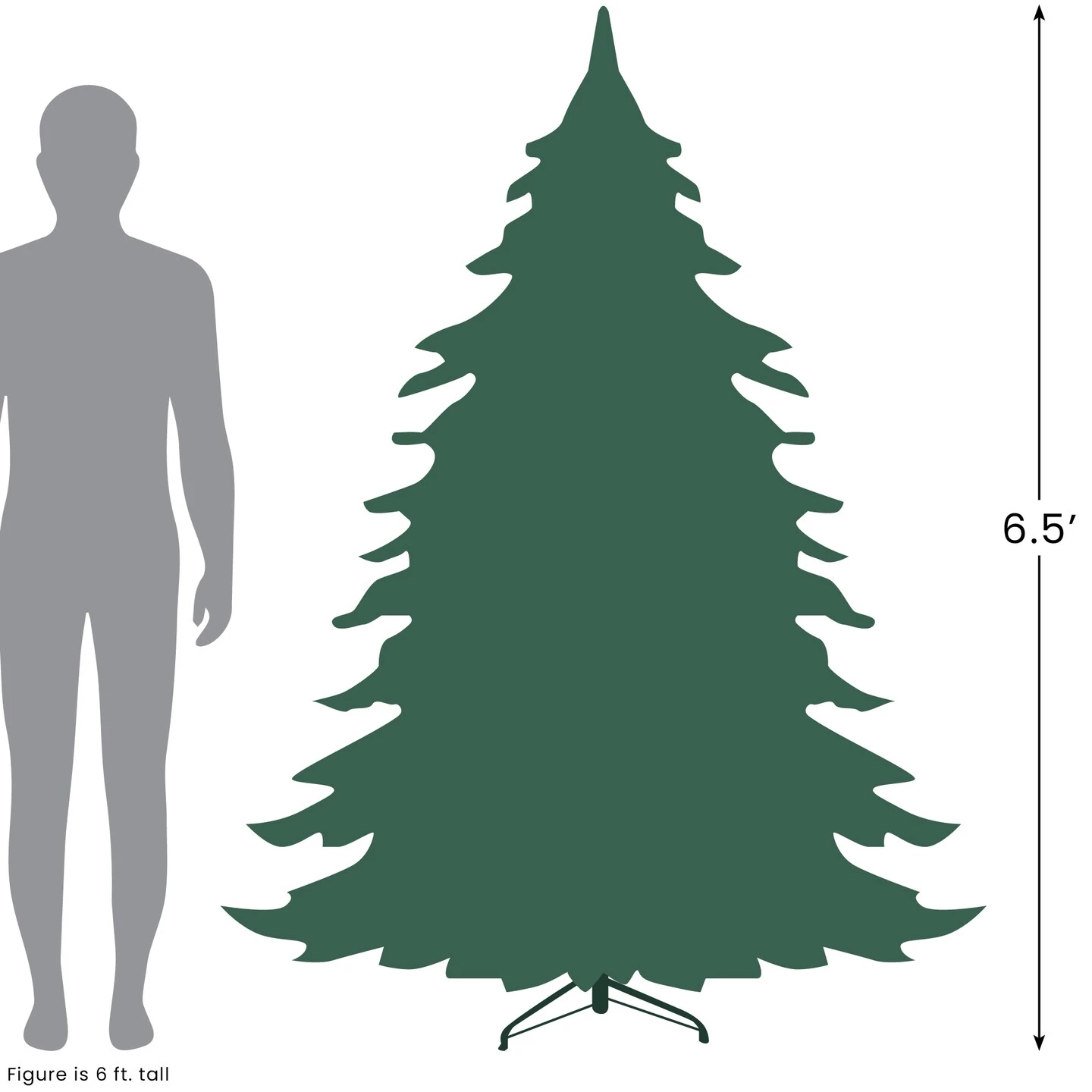 Northlight Canadian Pine Artificial Pencil Christmas Tree - 6.5' - Unlit Green 9 Northlight Canadian Pine Artificial Pencil Christmas Tree - 6.5' - Unlit Green - Image 7