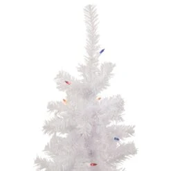 Northlight Pre-Lit Slim Woodbury White Pine Artificial Christmas Tree - 3' - Multi Lights 13 Northlight Pre-Lit Slim Woodbury White Pine Artificial Christmas Tree - 3' - Multi Lights -Northlight Shop 5765080066316911840
