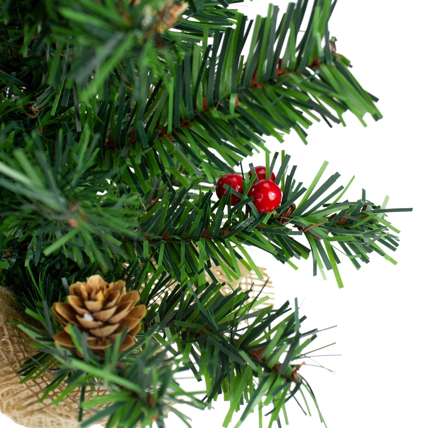 Northlight Potted Red Berries And Pine Cones Medium Artificial Christmas Tree – 16" - Unlit Green 6 Northlight Potted Red Berries And Pine Cones Medium Artificial Christmas Tree – 16" - Unlit Green - Image 4