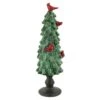 Northlight Glittered Christmas Tree With Cardinals Decoration - 8.75" - Green And Red -Northlight Shop 576961560903017120