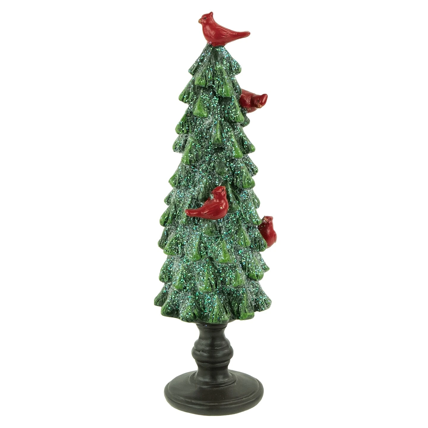 Northlight Glittered Christmas Tree With Cardinals Decoration - 8.75" - Green And Red 9 Northlight Glittered Christmas Tree With Cardinals Decoration - 8.75" - Green And Red - Image 7