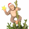 King Kong Climbing The Tree Funny Christmas Tree Topper - Large 10" 1 King Kong Climbing The Tree Funny Christmas Tree Topper - Large 10" -Northlight Shop 5974599097227