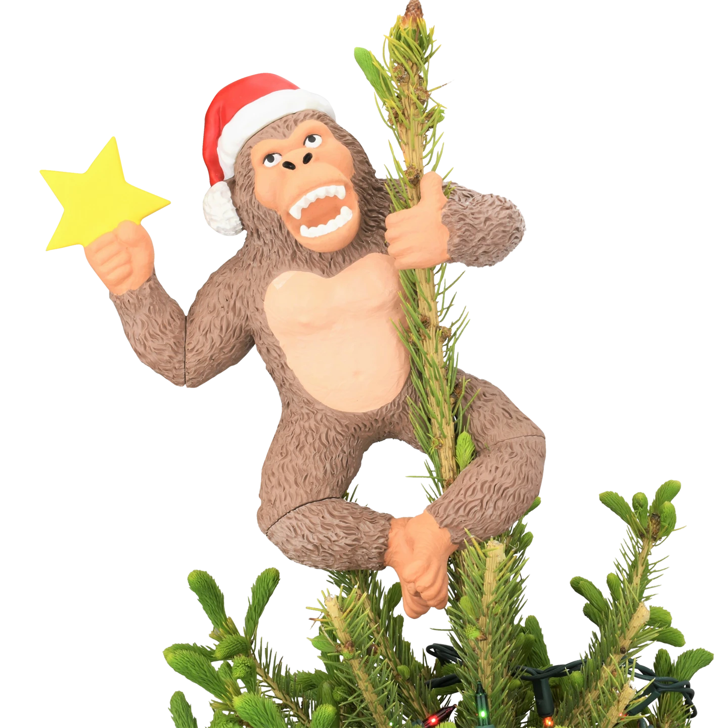 King Kong Climbing The Tree Funny Christmas Tree Topper - Large 10" 15 King Kong Climbing The Tree Funny Christmas Tree Topper - Large 10" - Image 13