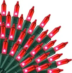 100 Count Christmas String Light - 20FT (RED) 27 100 Count Christmas String Light - 20FT (RED) -Northlight Shop 61347603419056 2