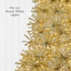 Best Choice Products Artificial Tinsel Christmas Tree - Champagne Gold 20 Best Choice Products Artificial Tinsel Christmas Tree - Champagne Gold -Northlight Shop 61348681611184