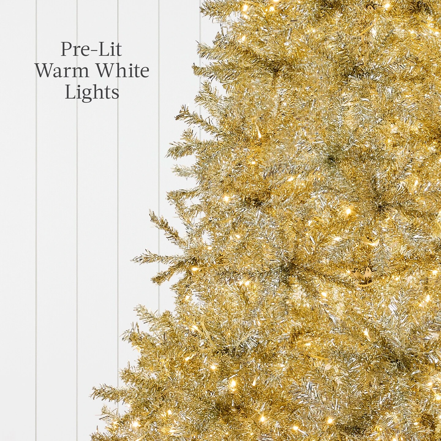 Best Choice Products Artificial Tinsel Christmas Tree - Champagne Gold 8 Best Choice Products Artificial Tinsel Christmas Tree - Champagne Gold - Image 6