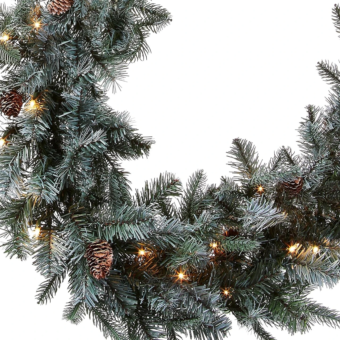 9 Feet -Pre-Lit 'Feel Real' Artificial Christmas Garland, Green, Arctic Spruce, White Lights 4 9 Feet -Pre-Lit 'Feel Real' Artificial Christmas Garland, Green, Arctic Spruce, White Lights - Image 2