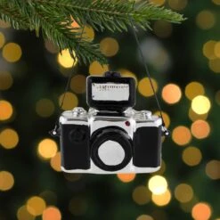 Northlight 4" Black Retro Camera Glass Christmas Ornament 11 Northlight 4" Black Retro Camera Glass Christmas Ornament -Northlight Shop 61755330037216