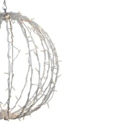 Northlight LED Lighted 3D Hanging Sphere Christmas Decoration – Warm White - 23" -Northlight Shop 61756565732320