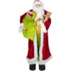 Northlight Plush Santa Claus With Teddy Bear And Gift Bag Christmas Figure - 6' - Red And Green -Northlight Shop 61757039688672