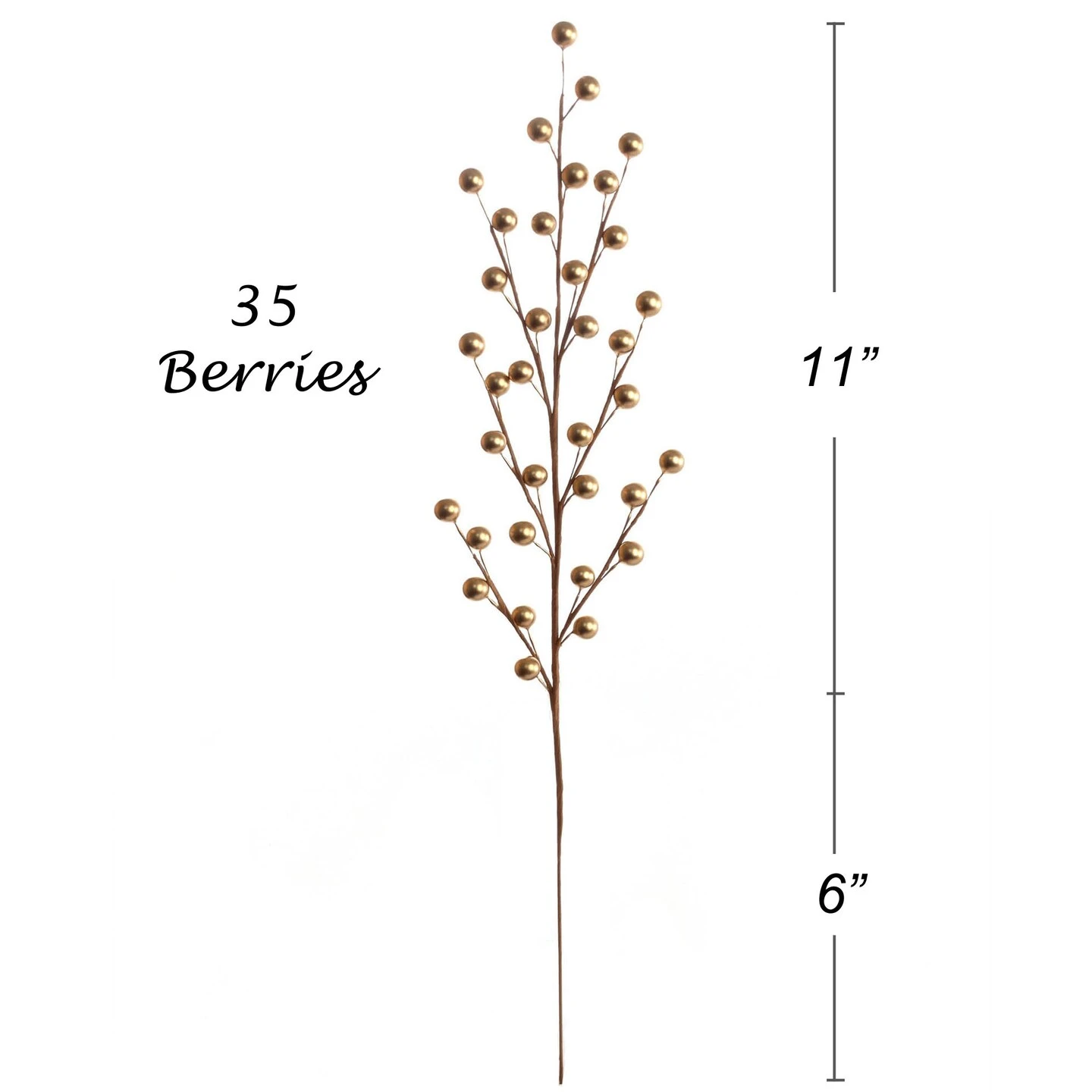 Set Of 12 Gold Holly Berry Stems For Christmas Decorations - 17-Inch Picks With 35 Lifelike Berries For Wreaths, Garlands, And Crafts | 2024 Christmas Collection, Floral Home By Artificial Flowers 13 Set Of 12 Gold Holly Berry Stems For Christmas Decorations - 17-Inch Picks With 35 Lifelike Berries For Wreaths, Garlands, And Crafts | 2024 Christmas Collection, Floral Home By Artificial Flowers - Image 11