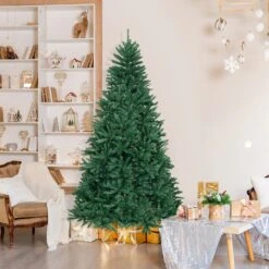 7.5 Feet Artificial Christmas Tree With Folding Metal Stand -Northlight Shop 6194561238672