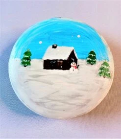 Christmas Paint Kit - Home Away From Home Tabletop Trinket Box Painting Kit & Video Lesson, Art Gift Set, DIY Christmas Craft, Beginner Painting, Paint At Home, Trinket Box
