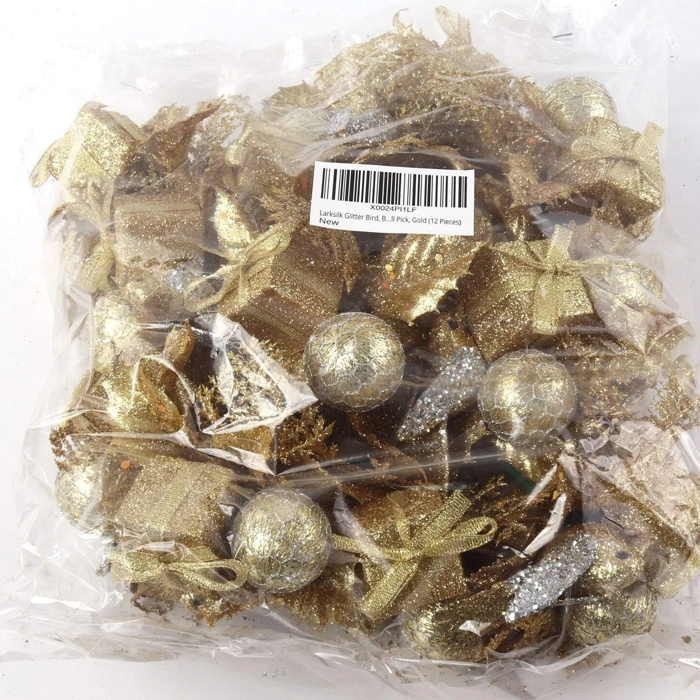 Set Of 24 Christmas Gold Glitter Picks With Dove, Gift Box & Ornament Ball - Elegant Tree & Wreath Decor - Holiday Season - 2024 Christmas Collection, Floral Home By Artificial Flowers 7 Set Of 24 Christmas Gold Glitter Picks With Dove, Gift Box & Ornament Ball - Elegant Tree & Wreath Decor - Holiday Season - 2024 Christmas Collection, Floral Home By Artificial Flowers - Image 5
