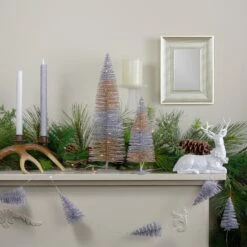 Northlight LED Lighted Sisal Christmas Tree -16"- Warm White Silver -Northlight Shop 6917557705264456352