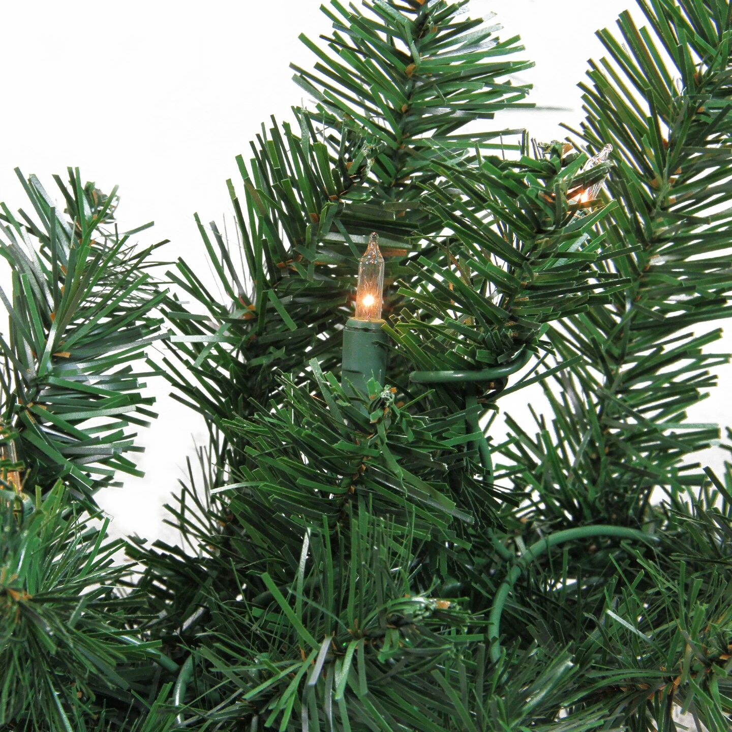 Northlight Pre-Lit Windsor Pine Artificial Christmas Swag - 28" - Clear Lights Green 5 Northlight Pre-Lit Windsor Pine Artificial Christmas Swag - 28" - Clear Lights Green - Image 3