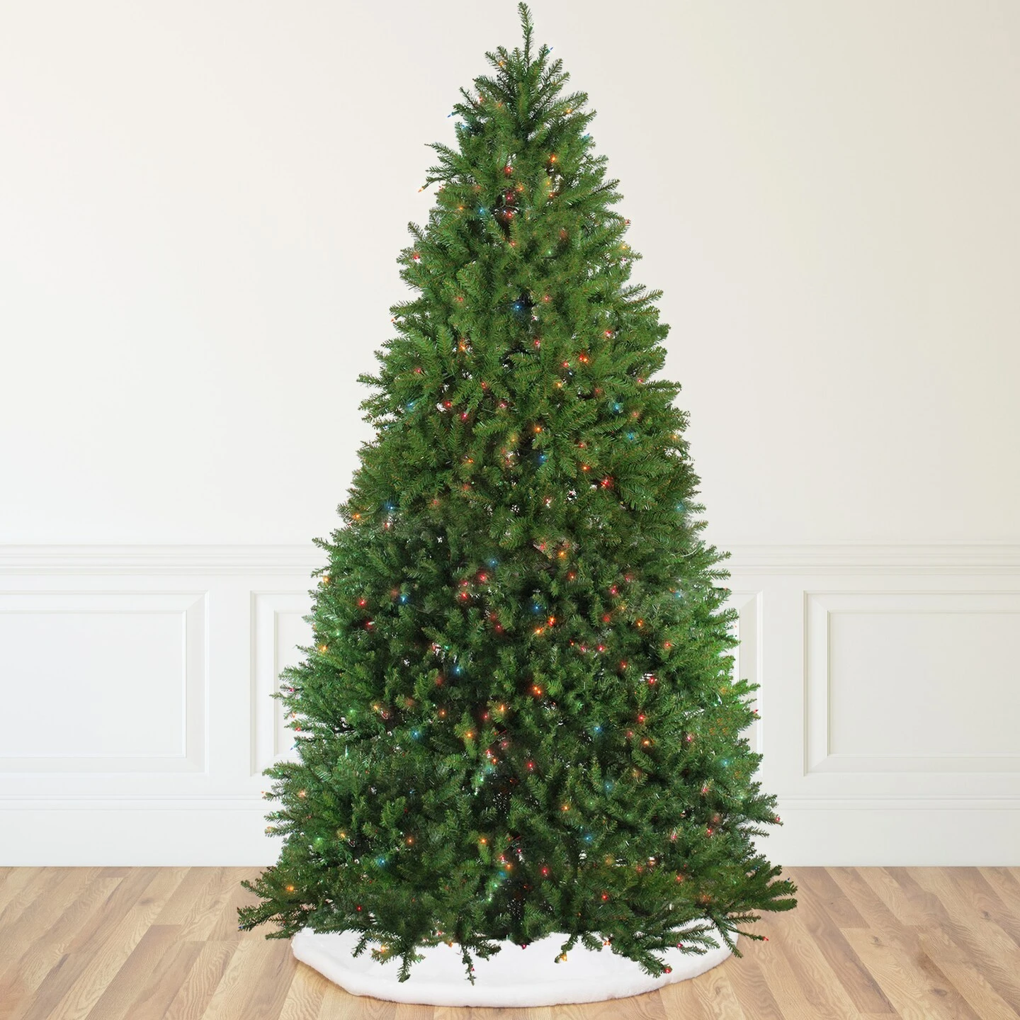 Northlight 12' Pre-Lit Rockwood Pine Artificial Christmas Tree, Multi LED Lights Green 7 Northlight 12' Pre-Lit Rockwood Pine Artificial Christmas Tree, Multi LED Lights Green - Image 5