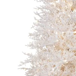 Northlight Pre-Lit Flocked Twig Artificial Christmas Tree - 6.5' - Warm White LED -Northlight Shop 6917595691712591152