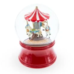 Horses Carousel Melody Spinning Musical Water Globe 12 Horses Carousel Melody Spinning Musical Water Globe -Northlight Shop 6917620541889935760