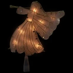 Northlight 10" Gold Angel Tree Topper, Warm White Lights 13 Northlight 10" Gold Angel Tree Topper, Warm White Lights -Northlight Shop 6917675254479209696