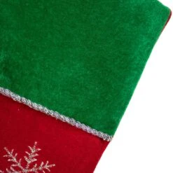 Northlight 20" Red Velveteen Sequined Christmas Tree Stocking With Green Cuff -Northlight Shop 6917675256034247904