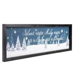 Northlight 23.5" Framed Silent Night Christmas Wall Sign Blue 15 Northlight 23.5" Framed Silent Night Christmas Wall Sign Blue -Northlight Shop 6917742894069662944