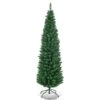 PVC Artificial Slim Pencil Christmas Tree With Metal Stand Ideal For Small Spaces -Northlight Shop 6917744871486426976