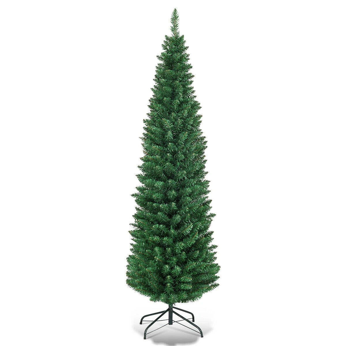 PVC Artificial Slim Pencil Christmas Tree With Metal Stand Ideal For Small Spaces 5 PVC Artificial Slim Pencil Christmas Tree With Metal Stand Ideal For Small Spaces - Image 3