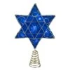 Kurt Adler Blue And Gold Colored Hanukkah Star LED Tree Topper 11.5"